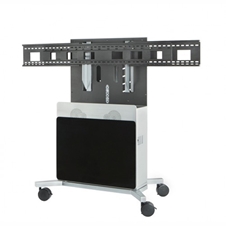 Avteq ELT-2100L-B - Floor stand supports dual displays up to 82".