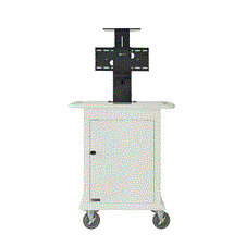 Avteq TMP-600 - Telemedicine cart supports a single display up to 40" or dual 32" displays