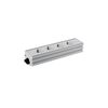 2M21F3A1 Link Series Power Module with 3xSchuko Socket/1xTunnel, White Fascia and Silver Body, Colour: White (Fascia/End Cap), Silver (Body), 2 image