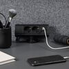 9102000109 Axessline Desk - 2 socket type F, 1 USB-C & 1 USB-A charger, black, 2 image