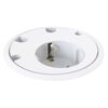 9358001001 Powerdot 10 - 1 socket type F, 4 cable grommet, white, Cable Length: 1.2, Colour: White