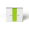 CHRGC-TBB-32-K iPad Charge and Store Desktop Charging Station, White/Lime Green, 11", UK, Plug Type: Uk, 4 image