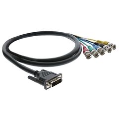 C-DMA/5BM-6 DVI-A to 5 BNC Breakout Cable, 1.8 m, Black, Length: 1.8