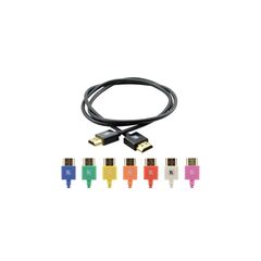 C-HM/HM/PICO/BK-6 Ultra Slim Flexible High Speed HDMI Cable with Ethernet, 1.8 m, Black, Length: 1.8, Colour: Black