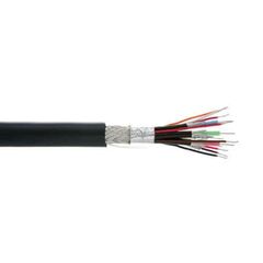BC-3X2T7S-100M 14 conductor presentation cable, 3 mini coax+2 TP + 7 single wires, 100 m