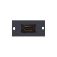 W-H(W-HDMI)(G) HDMI Wall Plate Insert, Grey, Single Slot, Colour: Grey