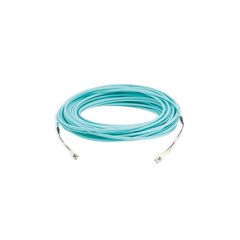 CLS-2LC/OM3-328 OM3 LSHF Fiber Optic Cable, 100 m, Aqua, 2xLC Male to 2xLC Male, Length: 100