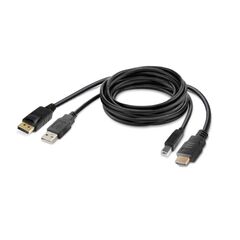 KCPHU18 KVM Cable, DP+USB Type-A-HDMI+USB Type-B, 1.8m