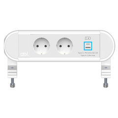 2A0WF2A3 Chroma Series Power Module with 2xSchuko Socket/1xSC (A+C), White, Colour: White (Fascia/End Cap), White (Body)