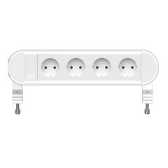 2A0WF4A0 Power Module with 4xSchuko Socket, White, Colour: White (Fascia/End Cap), White (Body)