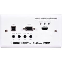 CH-U331HTXWPEU UHD HDMI over IP Transmitter with USB/KVM Wall Plate Extender