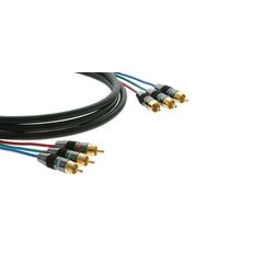 C-R3VM/R3VM-3 3 RCA Component Video Mini High-Resolution Cable, 0.9 m, Black, Length: 0.9