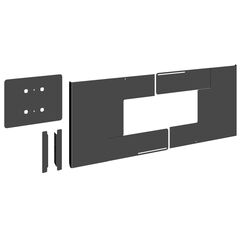 PFA 9115 Landscape Back Cover 42 to 49 in, Black, For Connect-It Ceiling/Connect-It Floor Solution