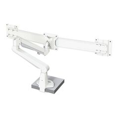 4385605801 Elevate Dual Monitor Arm 58 - 2x6 kg, gas spring, dual bar, white, Length: 55.4, Colour: White, Load Capacity: 2x6kg