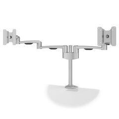 438-LB27 Additional Monitor Arm Oslo with dual Arm bracket, Silver, Colour: Silver