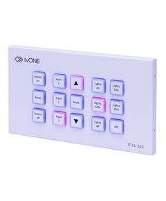 1T-CL-322-EU Wall-Plate Control Panel, 15 Button, RJ45 Connector, 2G EU, Version: EU