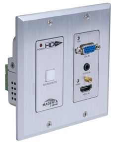 MG-WP-611-US HDBT Wall Plate TX with VGA and HDMI 1.4 Input, Extend 4K to 40 m, HD to 70 m, US Version