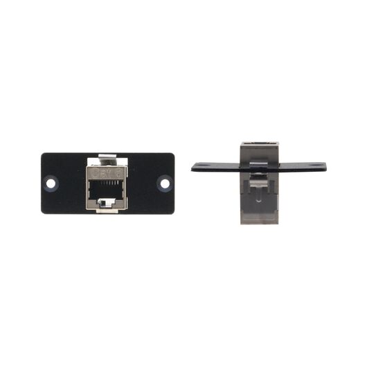 W-45 RJ-45 Ethernet Wall Plate Insert, Black, Single Slot, 2 image