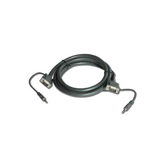 C-GMA/GMA-25 VGA Cable with Stereo Audio 3.5mm Mini Jack, 7.6 m, Length: 7.6, 3 image
