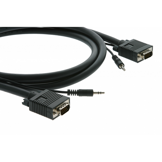 C-GMA/GMA-25 VGA Cable with Stereo Audio 3.5mm Mini Jack, 7.6 m, Length: 7.6