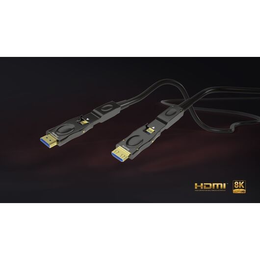 HFOC-300D-25 8K/120 HDMI 2.1 active hybrid cable (male-male) with detachable connectors, 25 m, Length: 25, 3 image