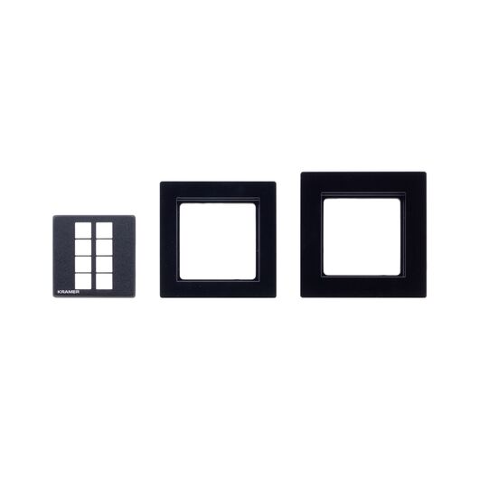 RC-208/308/EU-PANEL(B) Frame and Faceplate Set, Black, For RC-208/RC-308 EU Wall Plate