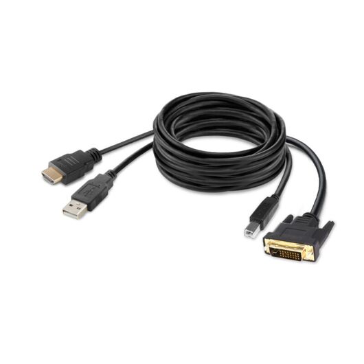 KCHDU30 KVM Cable, HDMI+USB Type-A-DVI+USB Type-B, 3 m, Length: 3m