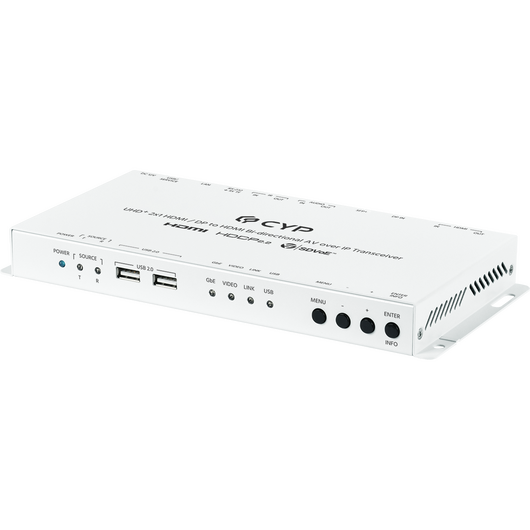 AVIP-P5102TR-B1F-W AV Over IP Transceiver, 80dB, 12V DC, 3A