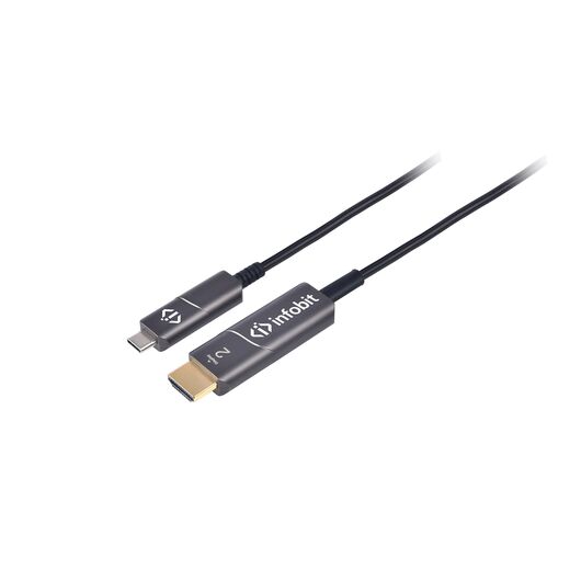 AOC-CHDMI-30 Active Fiber Optical Cable, 30m, 4K60, USB-C to HDMI, Length: 30m, 3 image