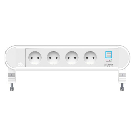 2A0WF4F3 Power Module with 4xSchuko Socket/1xSC (A+A), White, Colour: White (Fascia/End Cap), White (Body)