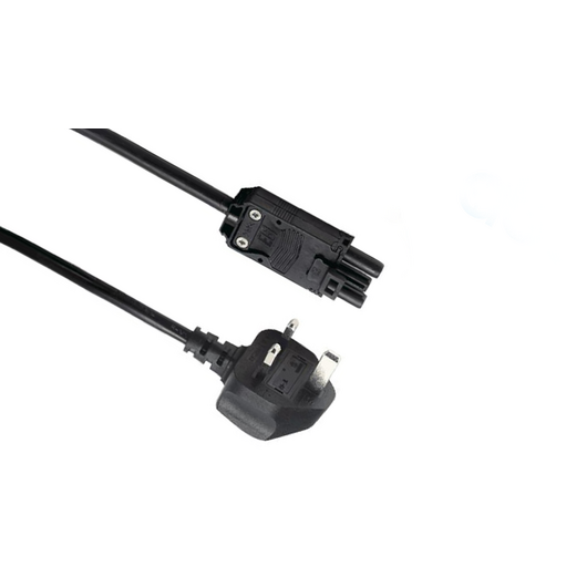 MLE5MB 5.0m Mains Lead, Female 3-PoleConnector to Schuko/French BelgianPlug, Black