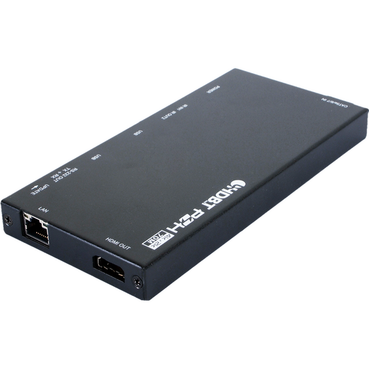 CH-1528RX 4K60 (4:2:0) HDMI over HDBaseT Slimline Receiver with IR, RS-232, PoH (PD), LAN & USB/KVM