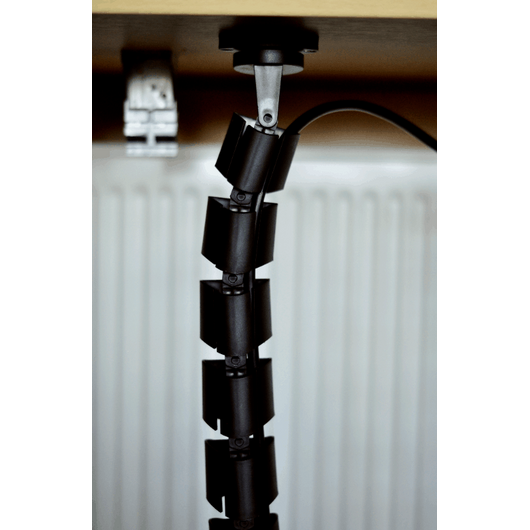 ROSPBL Rotating Cable Spine, Black, Oval, Colour: Black