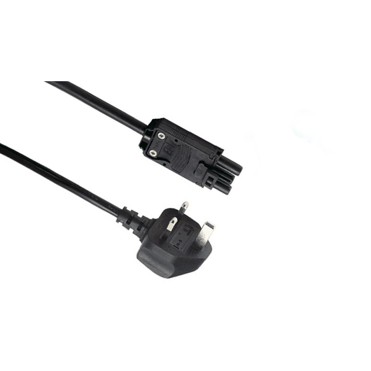 MLF4MB Mains Lead, 4m, Black, 3-Pole Connector to Schuko Plug, Length: 4