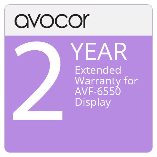 AVC-EW-F65 Avocor 2-Year Extended Warranty with Advance Exchange for AVF-6550 Display