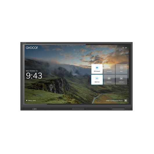 AVE-6530-A 4K LED Commercial Interactive Touch Screen, Up to 20 Point Touch, E Series 65" Display, LED, Black