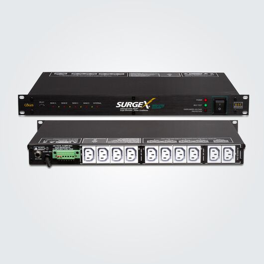 SEQ-1210i Rack-mounted 240V AC power distribution sequencer, 13A, 10 outputs