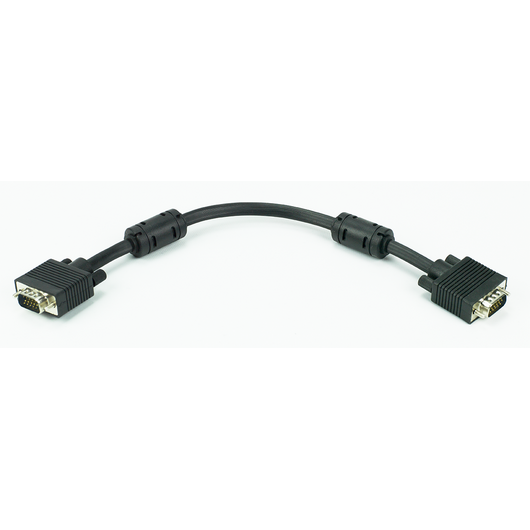 8450338-01 VGA Cable, 15-Pin HD Male, 15-Pin HD Male, Black, 0.3m