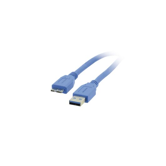 C-USB3/MicroB-10 USB 3.0 Micro-B toA Cable, 3m, Blue, Length: 3, 2 image