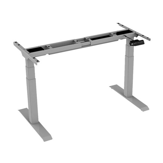 BSSD-L10-18/24 G Dual Motor Electric Sit-Stand Desk Frame, 3-Stage, grey, Height: 58 to 123cm, Colour: Grey