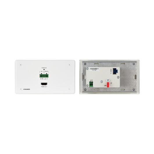 WP-789R/EU-80/86(W) 4K60 4:2:0 HDMI 2-Gang PoE Wall-Plate Receiver with RS-232 & IR over Long-Reach HDBaseT, Version: EU 80/86, 2 image