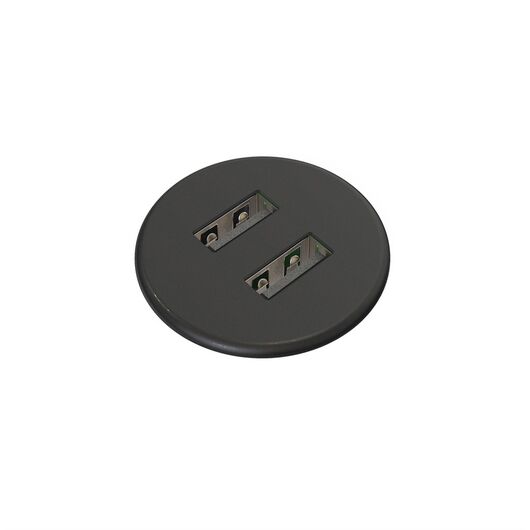 9353003909 Axessline Micro - 2 USB-A charger 10W, black metal, Connector Type: USB, Cable Length: 1.5, Colour: Black Metal, Power Rating: 10W