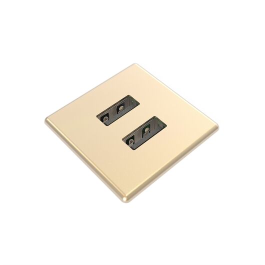 9353003108 Powerdot Micro square - 2 USB-A Charger 5V 2A, Yellow Quartz, Connector Type: USB, Cable Length: 1.5, Colour: Yellow Quartz, Power Rating: 10W