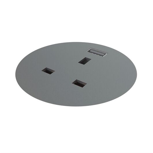 9356206109 Powerdot Compact 61 - 1 socket type G, 1 USB-A charger 12W, black