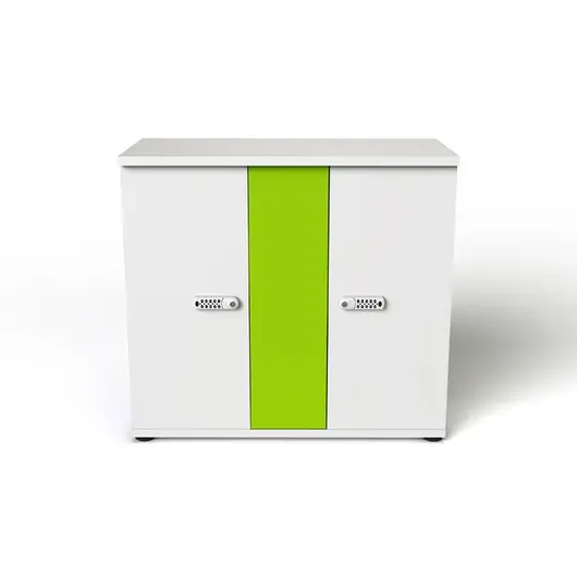 CHRGC-TBB-32-K-EU iPad Charge and Store Desktop Charging Station, White/Lime Green, 11", EU, Plug Type: EU, 4 image
